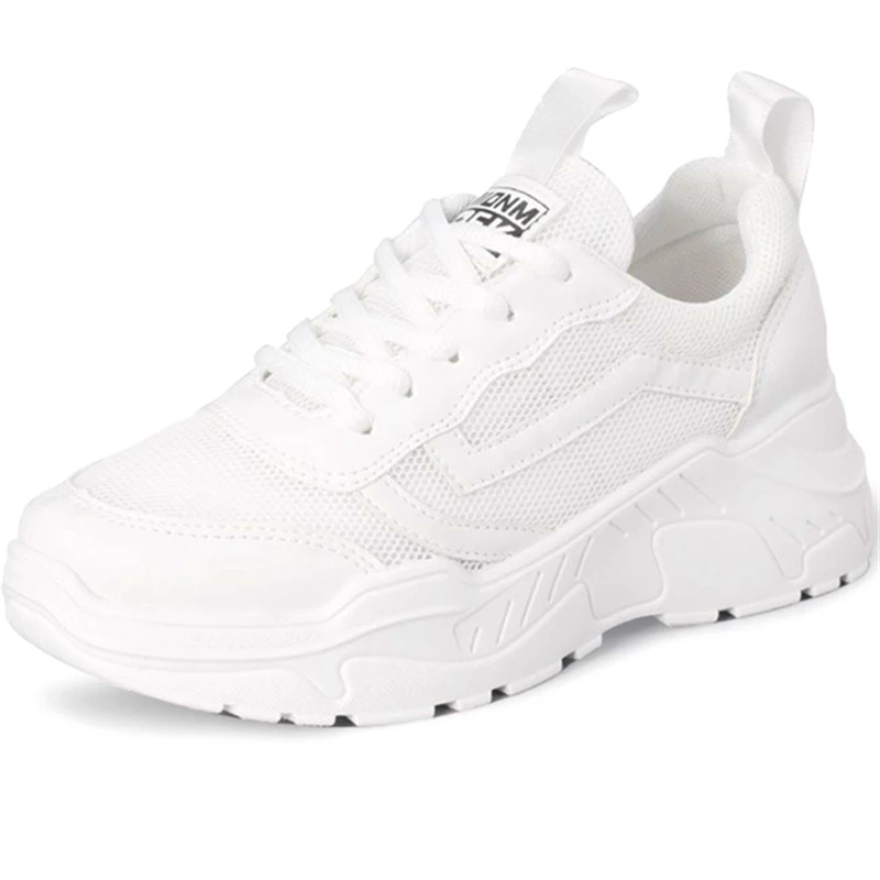 

2021 New Breathable White Sneakers Women Comfortable Summer Casual Shoes Chunky Sneakers Trainers Ladies