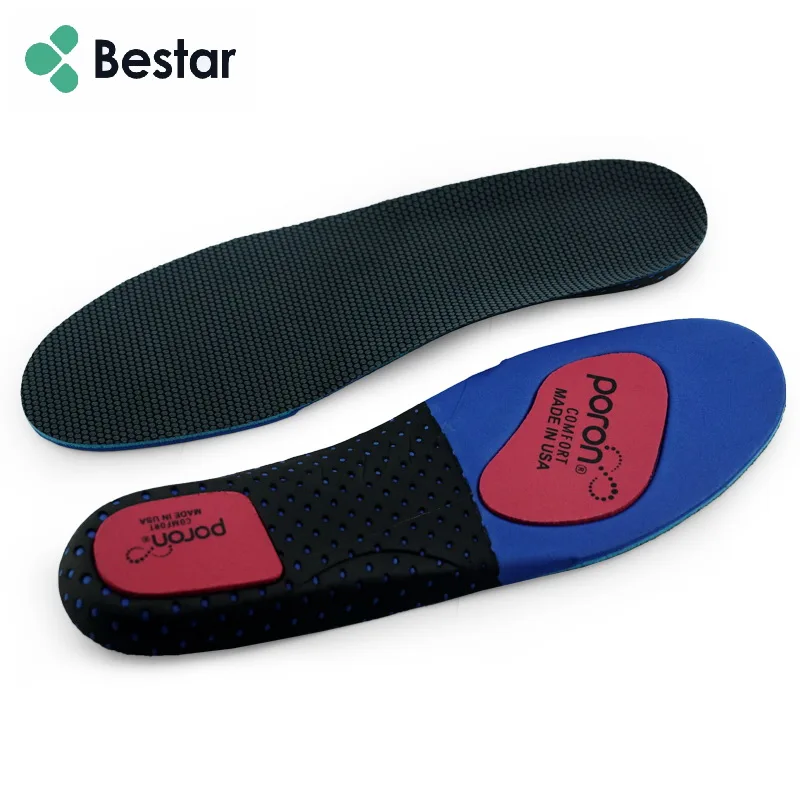 

comfortable poron sport insoles shock absorbing sport insoles for flat feet, As photo or customized