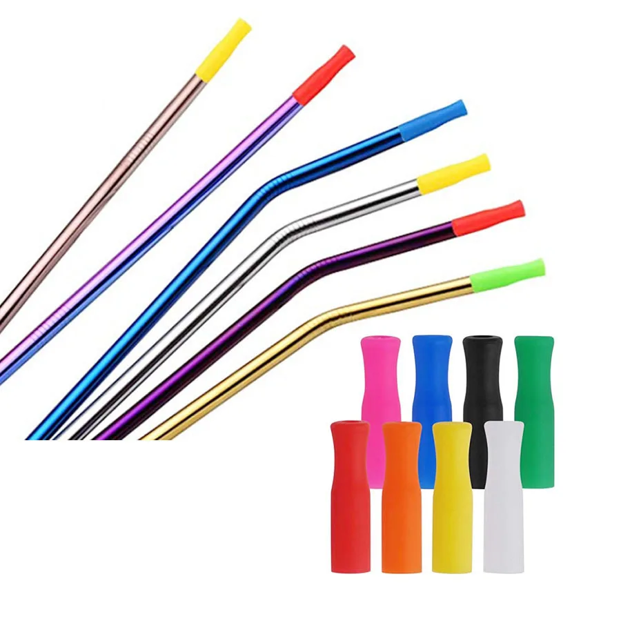 

Reusable Removable 6mm 8mm 12mm Stainless Steel Straws Silicone Tips, Red,blue,black,white,yellow,orange,rose red,pink and so on