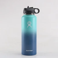 

7 Girls hot sale stainless steel standard mouth water bottle hydro flask 40oz double wall vacuum insulated straw cap thermos lid