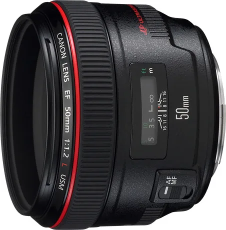 

CANON EF 50mm F1.2L USM lens, Black