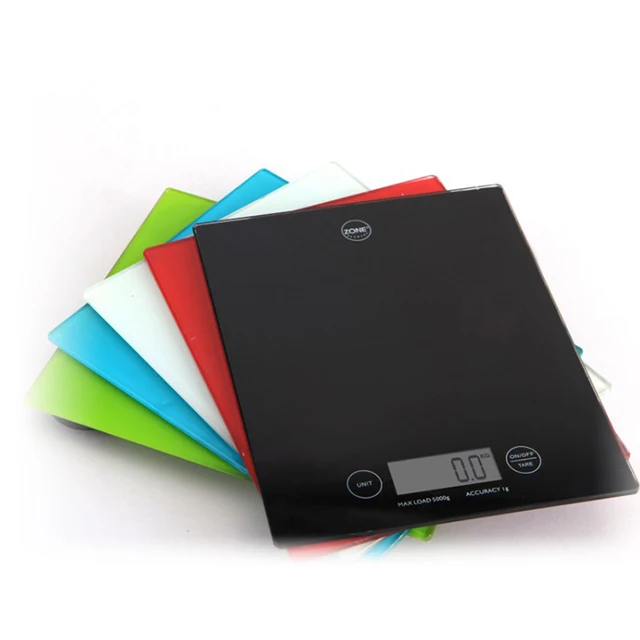

2020 trending 5kg Electronic Kitchen Cooking Scales Digital Food Scale with Tempered Glass Platform, Orange, white, cherry, green
