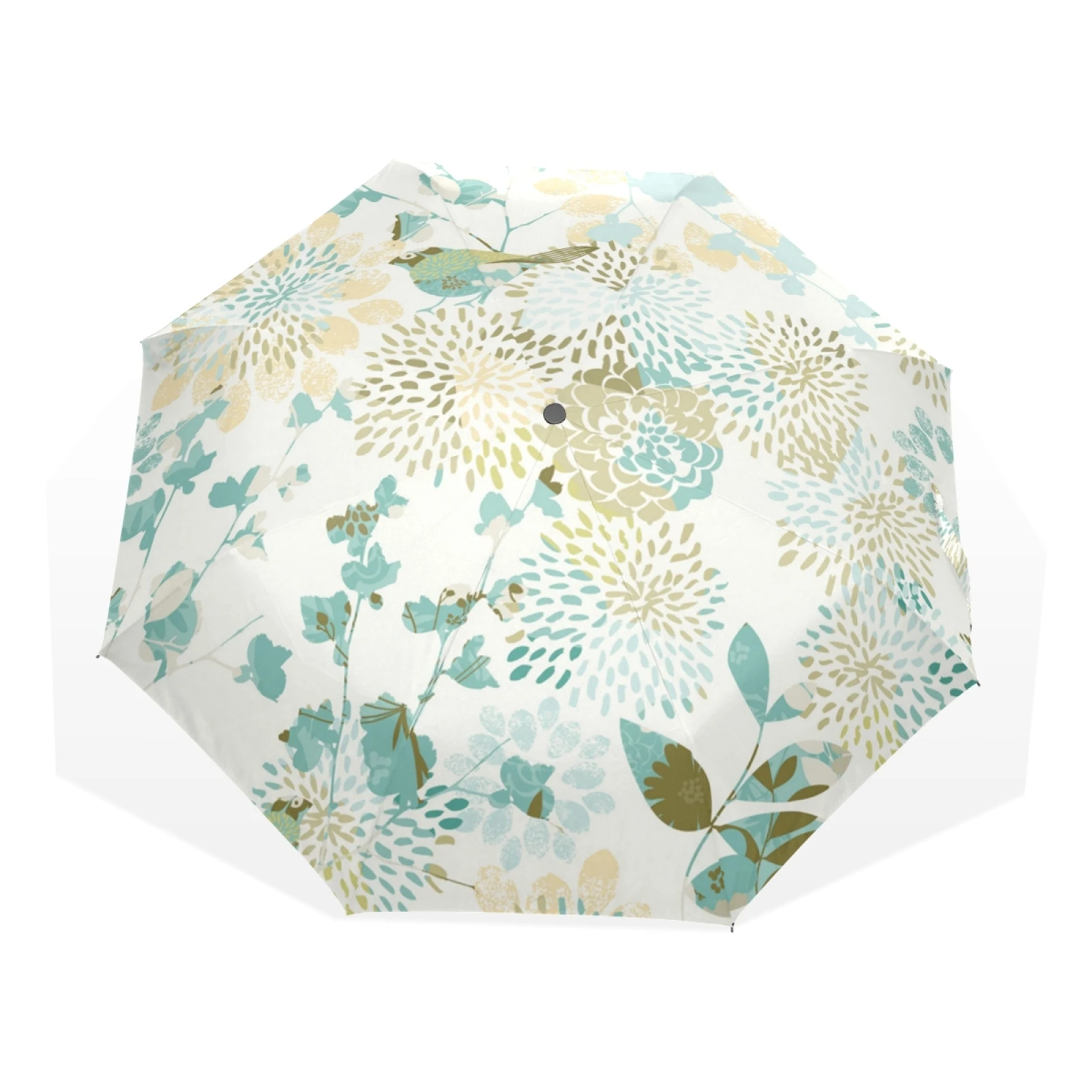 

Fashion High Quantity Custom 3 Folding Manual Open Beach Flower Print Inside Umbrella For Women
