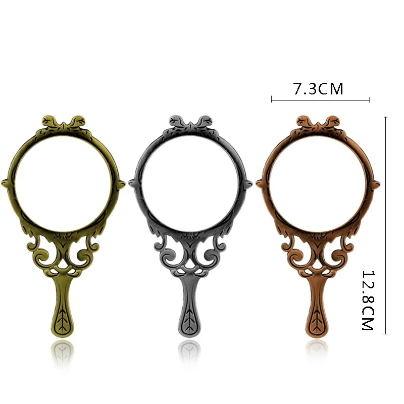 

New Makeup Mirror Handheld Beauty and the beast Mirror Rose Cute Peripheral Art Mirror For Makeup Wholesale More Cheep, Antique bronze/ antique silver / antique red copper