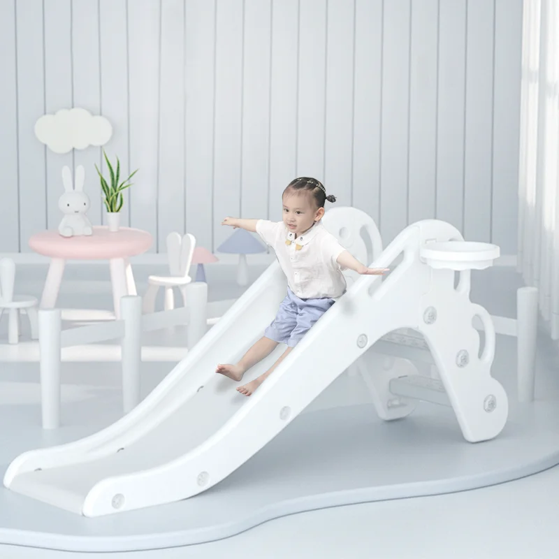 

LZplay high quality new design colorful baby playground kindergarten indoor cheap play children toys plastic kids slide for sale, White/customized color