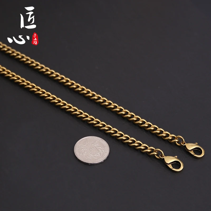 

Copper Replacement Shoulder Handbag Messenger Belt Handmade Accessories Snake Bone Chain