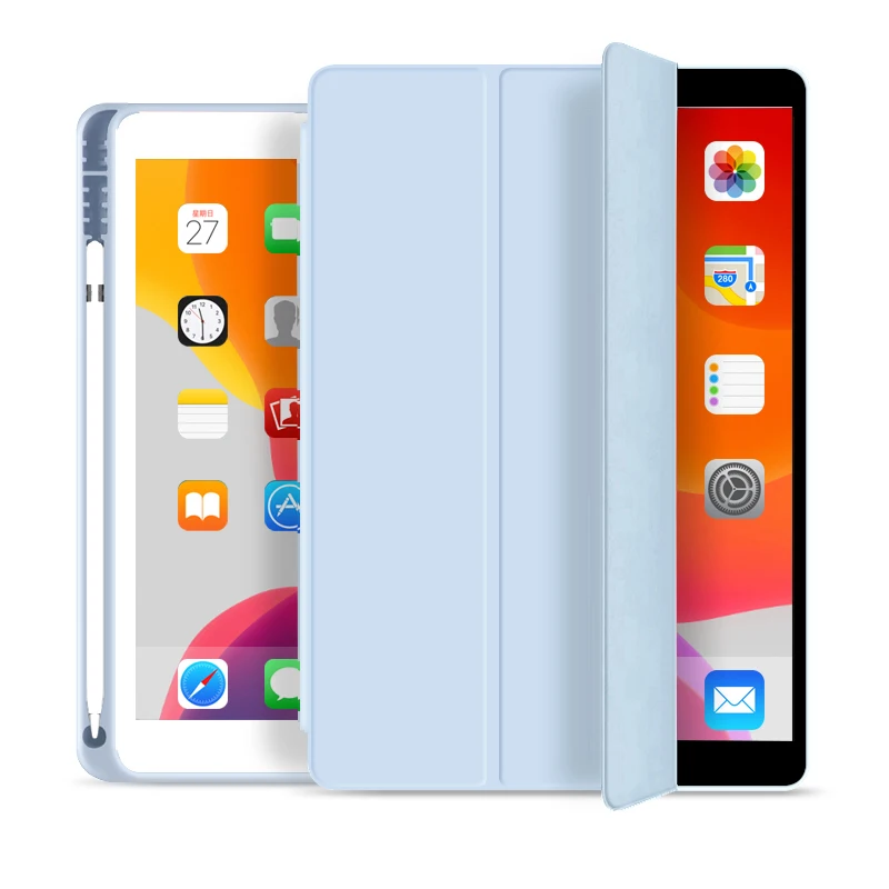 

10.2 Inch 2019 Case with Pencil Holder Back Cover Soft TPU for Ipad 7