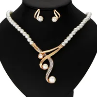 

Artificial Pearl Clavicle Necklace Jewelry Set