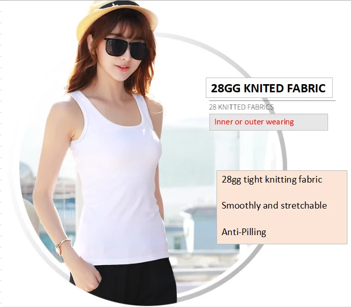 

Custom logo Dense Knitting U O-Neck T Shape Basic Plain Solid Cotton Vest Tank Tops