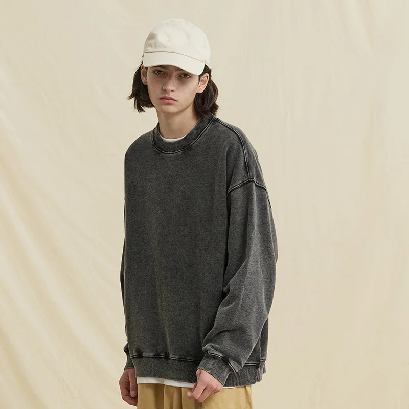 Oem Designer Brand Streetwear Heavy Washed Hoodie Acid Wash Oversized Hoodie Vintage Men Heavyweight French Terry Hoodie Custom