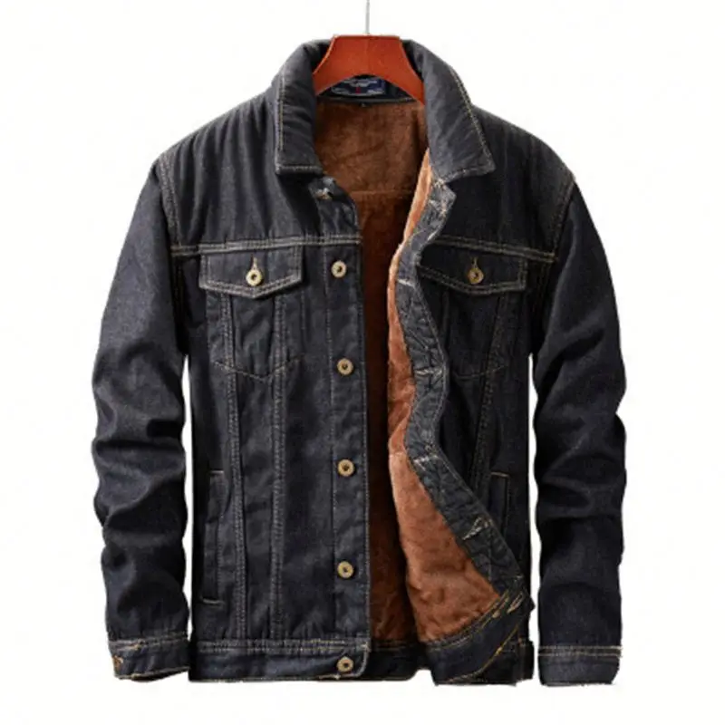 

Autumn And Winter Denim Jacket Men's Plus Velvet Thick Clothes Slim Korean Youth Handsome And Versatile Jacket