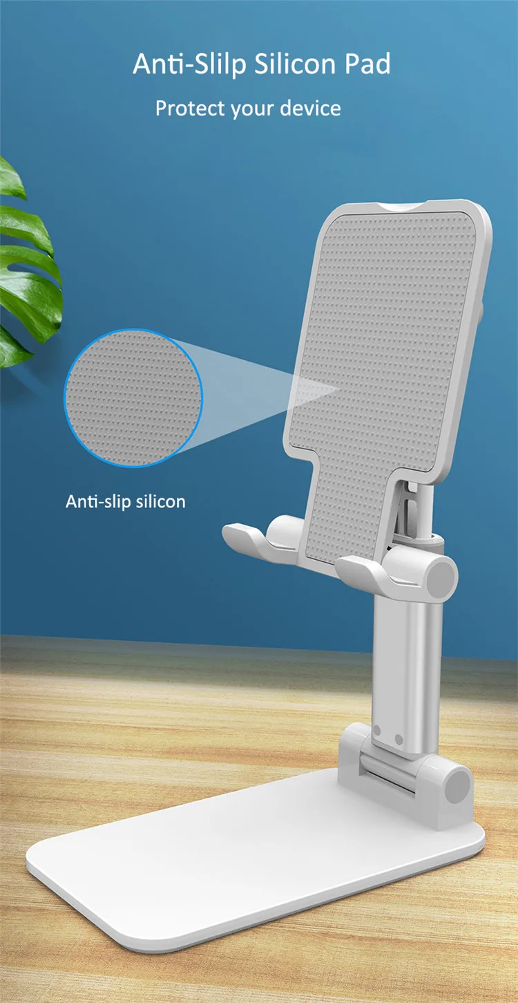 Desktop adjustable phone stand Portable Aluminum foldable cell phone stand