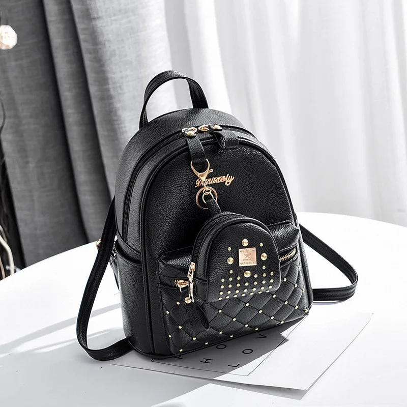 

Women Girls Travel Leather Handbag Sequins Backpack Rucksack Shoulder School Bag