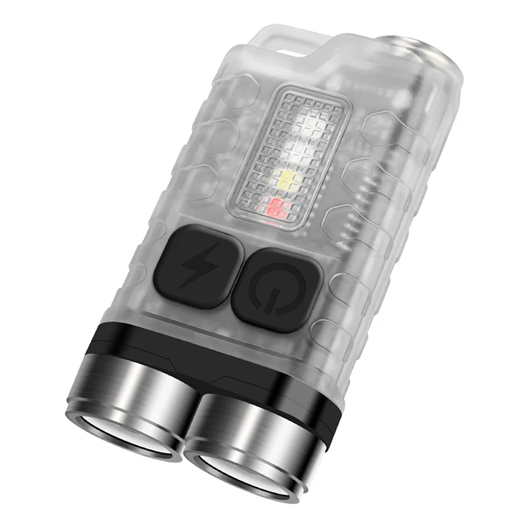 V3 Mini Fluorescent Flashlight Multi-functional EDC Keychain Flashlight Waterproof Rechargeable Flashlight With Tail Magnetic