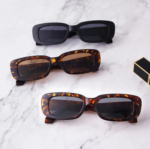 

UNIQ Rectangle Sunglasses for Women Retro Driving Glasses 90s Vintage Fashion Narrow Square Frame UV400 Protection, 11 colors