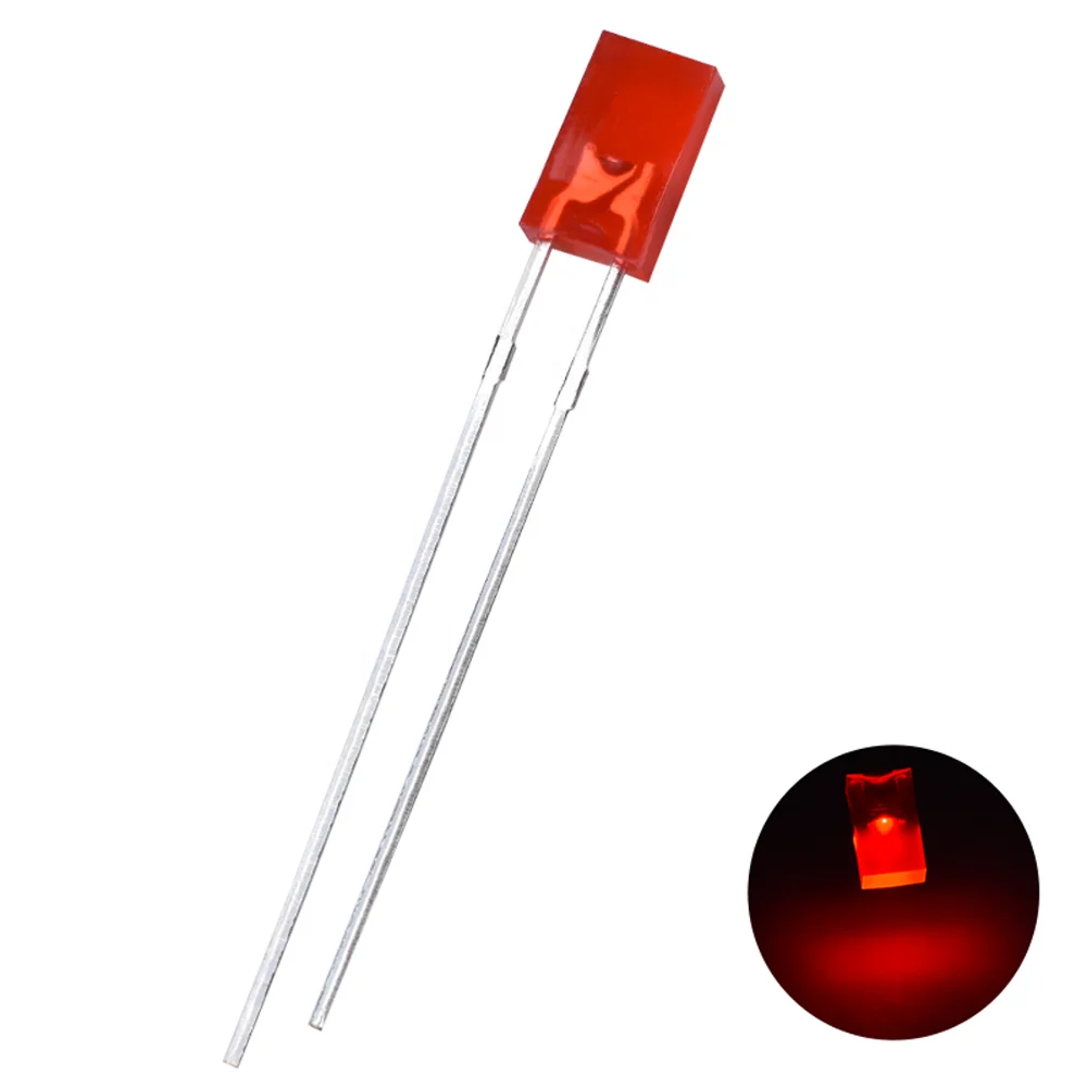 257 Highlight long foot red light 2*5*7 squarelamp bead LED dip diode