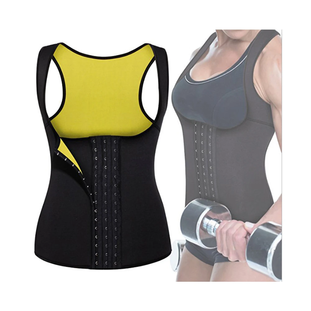 

New Women Hot Body Fat Burning Sweat Shaper Sauna Fitness Vest Gym Tank Top Shirts Suit For Slimming Weight Loss