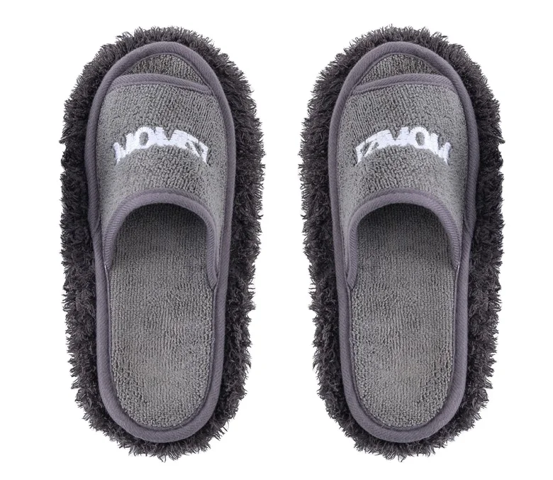 

High Absorbent Multi-Purpose Microfiber Lazy House Cleaner Floor Dusting Clean Mop Shoes, Grey