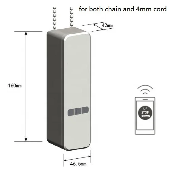 

Office Motorized Roller Blinds Remote Wifi Control Smart Chain Motor Device
