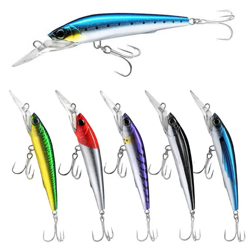 

Jetshark 140mm 40g 7 colors Sinking fishing pencil bait pretty painting isca artificial sinking minnow sea fishing lure