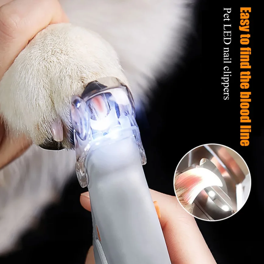 

Led Professionals Pet Dog Cat Toe Claw Nail Clipp ers Trimmer Grooming Grinders Scissors, As picture