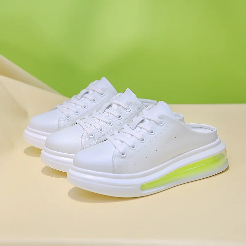 

20H133 HUANQIU simple style light weight fashion white platform women's sneakers, Picture