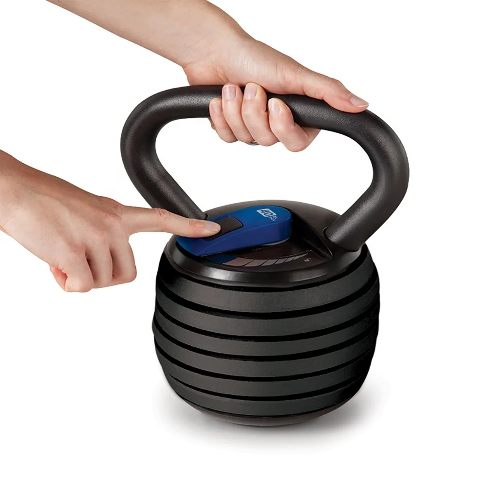 

High Quality Fitness Equipment 18KG Cast Iron Adjustable Kettlebell, Black
