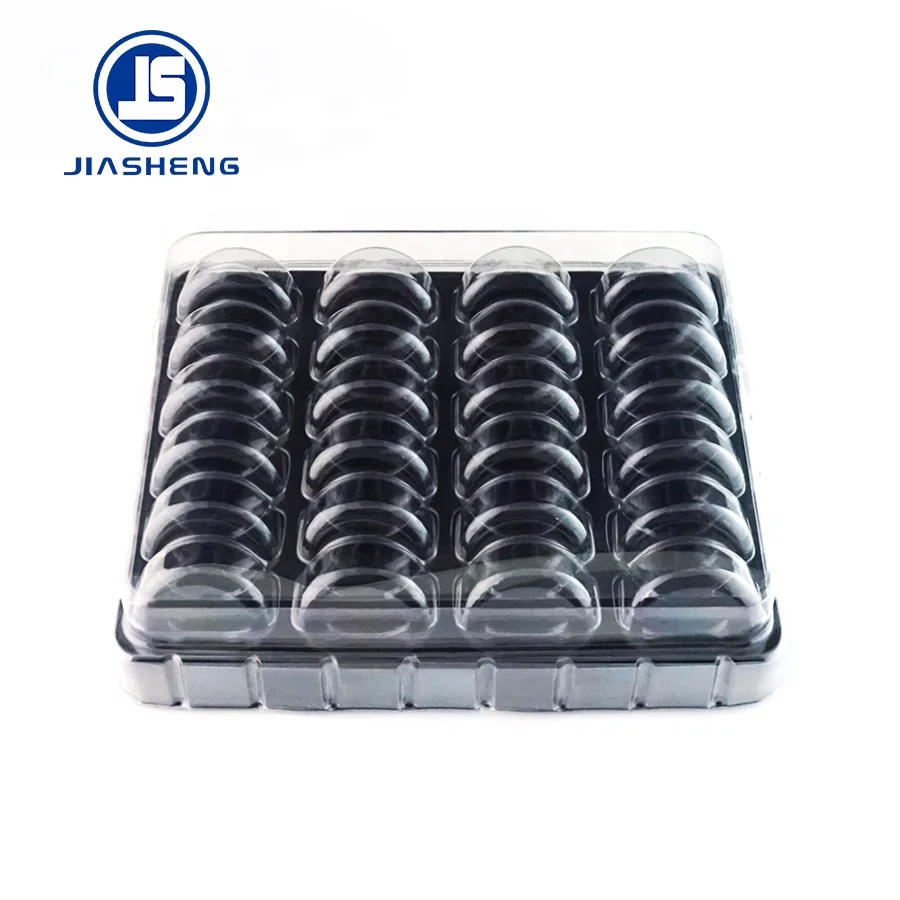 
24pcs Plastic Blister Macaron Tray With Lid 