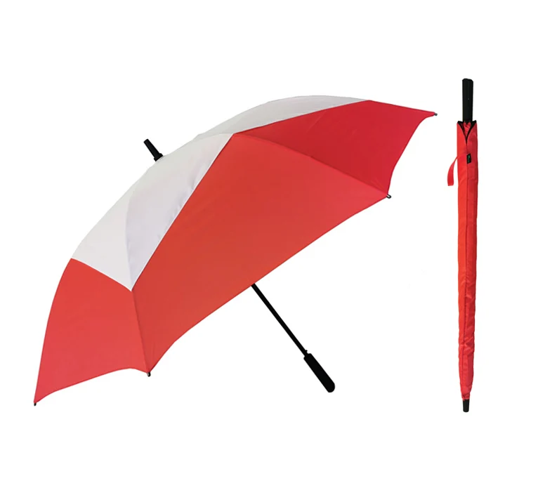 

30 Inch Fancy Colorful Double Layer Anti-wind Golf Rain Umbrella