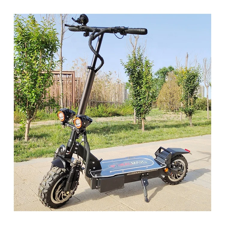 

hot sale REALMAX USA 11inch 60v 5600w off road dual motor Electric Scooters electric for adult, Black