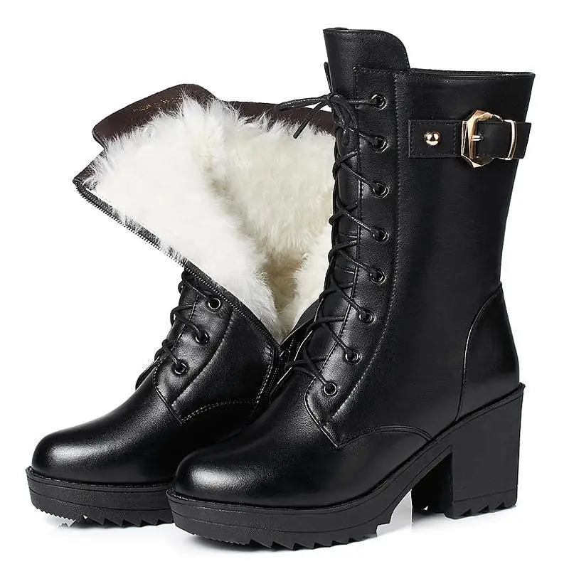 

Snow boots 2020 Winter brand warm non-slip waterproof women boots mother shoes casual cotton winter autumn boots female, Customized color