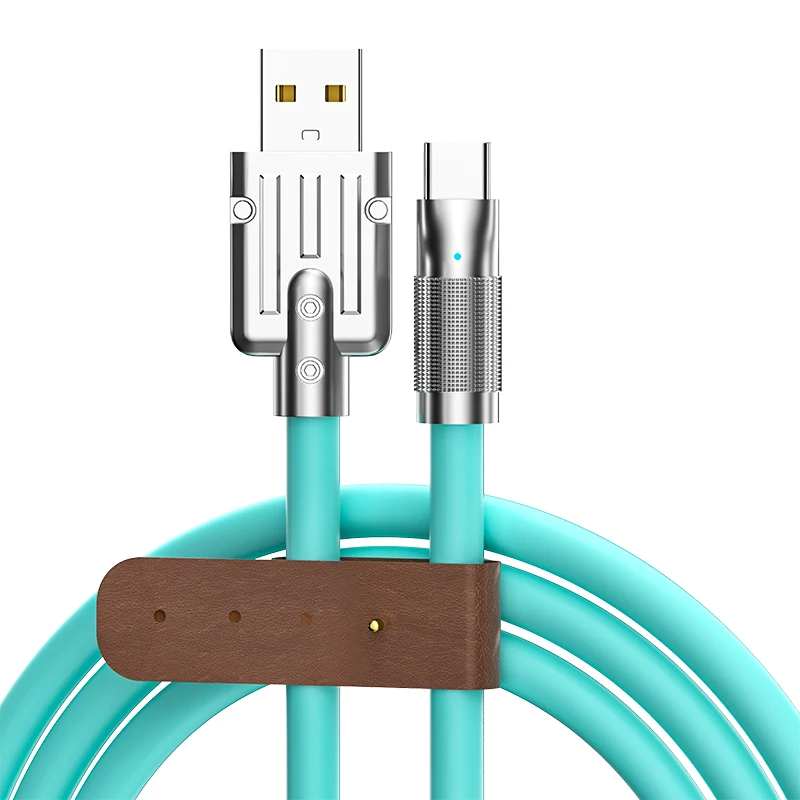 

Factory direct sales mobile phone fast charging usb data type a to c cable Zinc Alloy Cable type c 6a cable