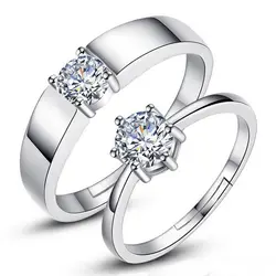 Wholesale Glittering 3A Zircon Wedding Rings Men W