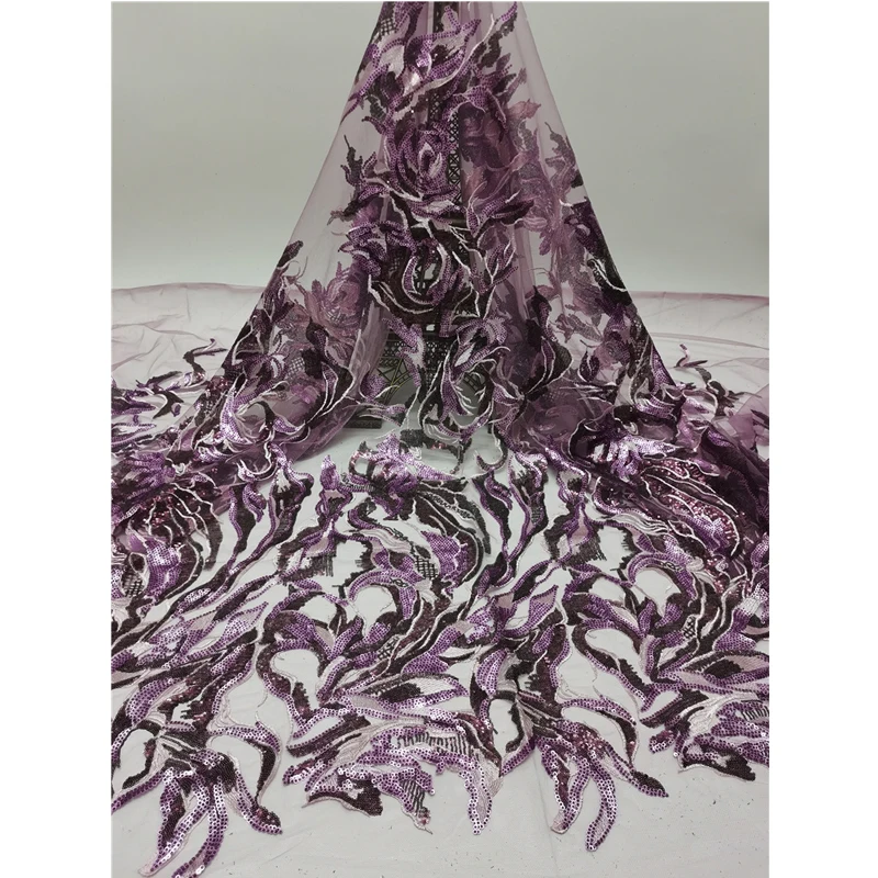 

French lace nigerian lace fabrics african sequins net lace, Can be customized