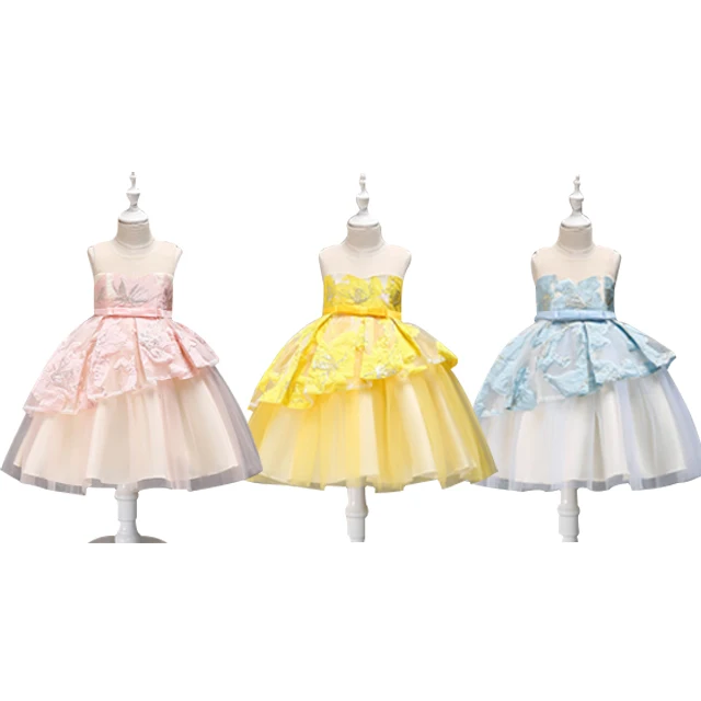 

Kids clothes girls dresses princess organza embroidered flower bridesmaid dress girl