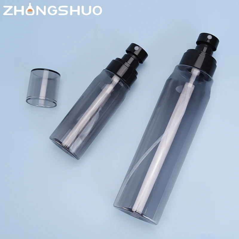

Wholesale cosmetic packaging black 80ml 250ml plastic spray pump bottle