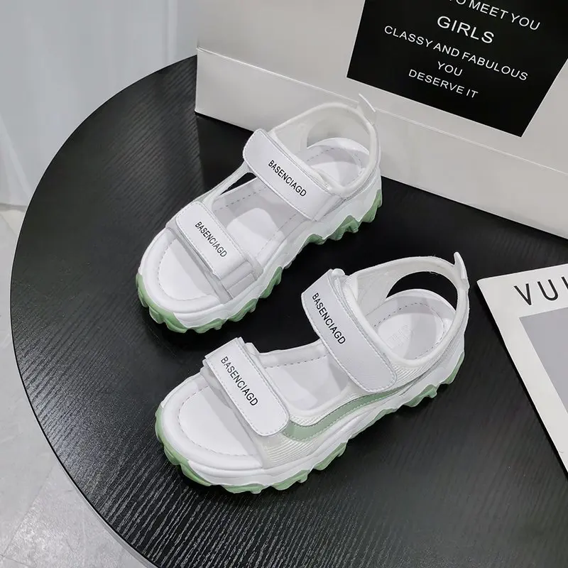 

New design outdoor summer beach flat platform slides sandals for women sandals shoes ladies, Optional
