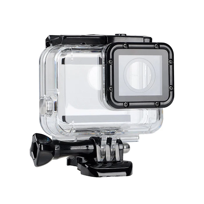 

Dustproof Protective Undeerwater 45M Waterproof Housing Case with Screw Buckle Base Removable Lens Cover for GoPros 7 6 5, Clear