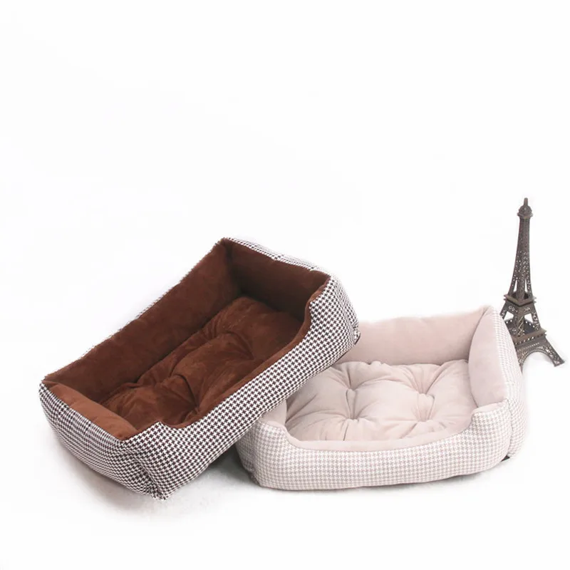 

Factory Wholesale Rectangle Washable Custom Logo Foldable Luxury Pet Dog Bed