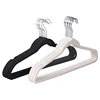 Wholesale High Quality No Fading No Shedding Black and white non-slip flocking hangers