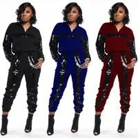 

Women 2 Piece Set Clothing Women Sequin Jumpsuits Rompers Women Joggers Tracksuits Sweatshirts