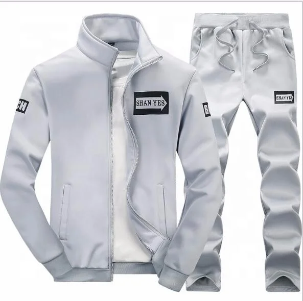 

Winter Men Sweatshirt Sporting Gyms Jacket + Pants Men's Suit