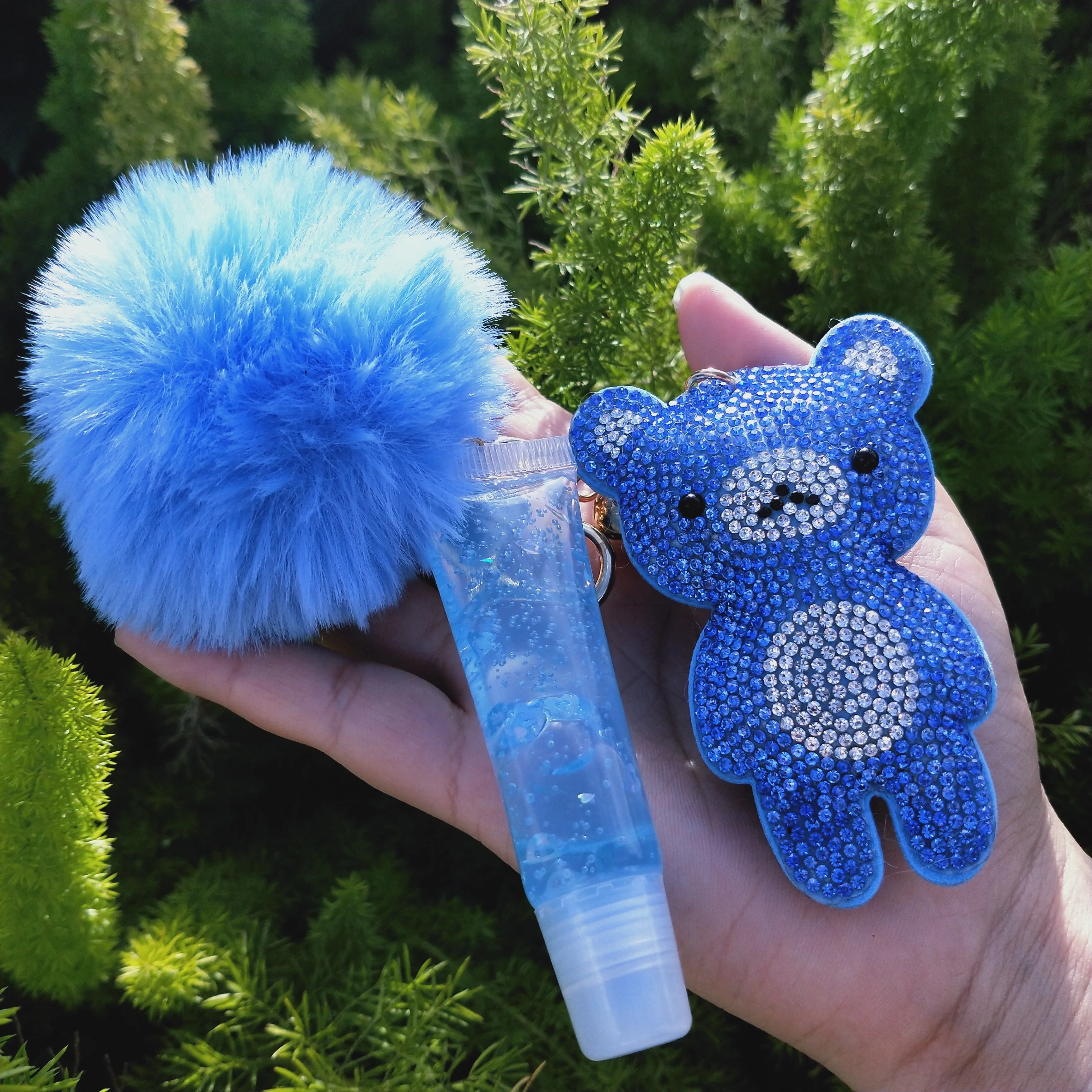 

Little Girl Kids Lipgloss Lip Gloss Oil Plumper Clear Kit Keychain Keychains Set