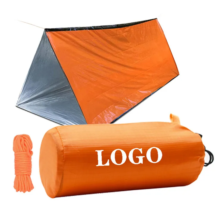 

2 Person Survival Emergency Tent with Emergency Sleeping Bag- Waterproof Rescue Survival Tent ,Emergency Shelter, Yellow