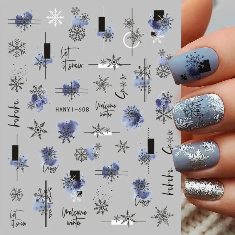 

Christmas Series Snowflake 3D Nail Sticker Deco Nail Accessories