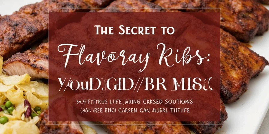 Juicy ribs on a plate with a spice blend