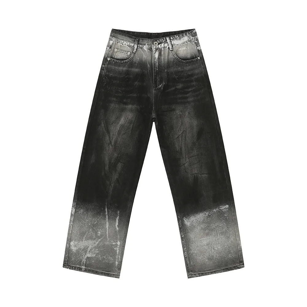 2025 Unique Design Grey Baggy Jeans Y2K QUALITY Baggy Jeans Stylish Jeans Wash Pumice Stones