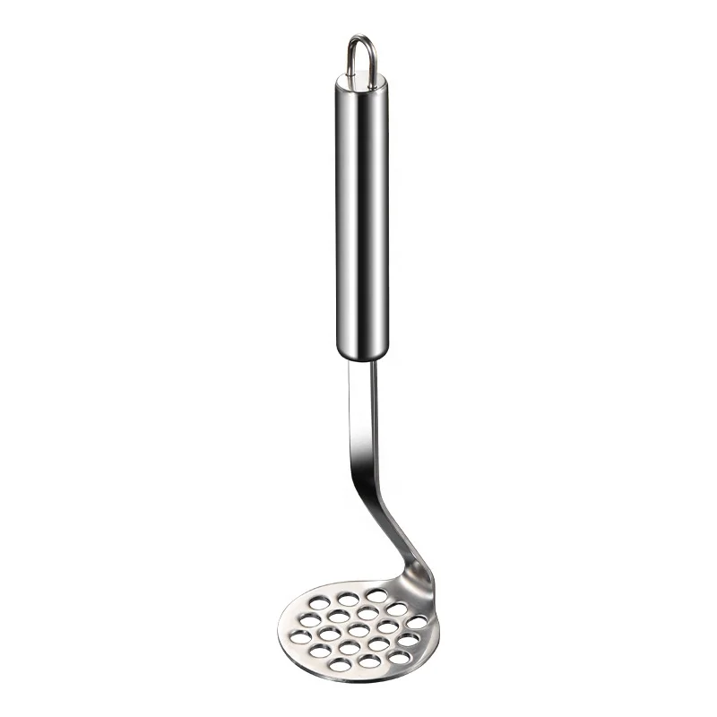 Mirror Polish Metal Potato Ricer  Food Utensil  Vegetables Fruits Handheld Manual Press Stainless Steel  Potato Masher