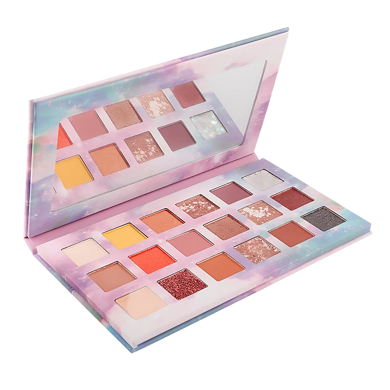 

OEM cheap and high quality Private Label 18 Color Makeup Eyeshadow Palette with Cardboard, Multi-colored