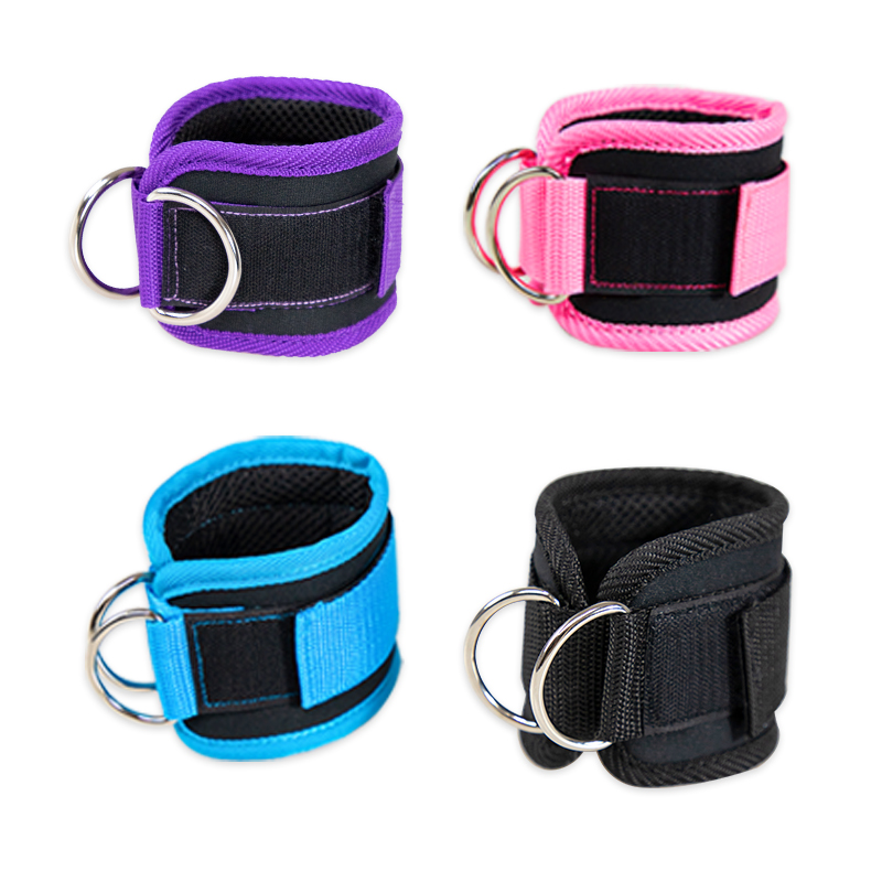 

Neoprene Adjustable Ankle Wrist Cuff Straps With Double D-ring, Black